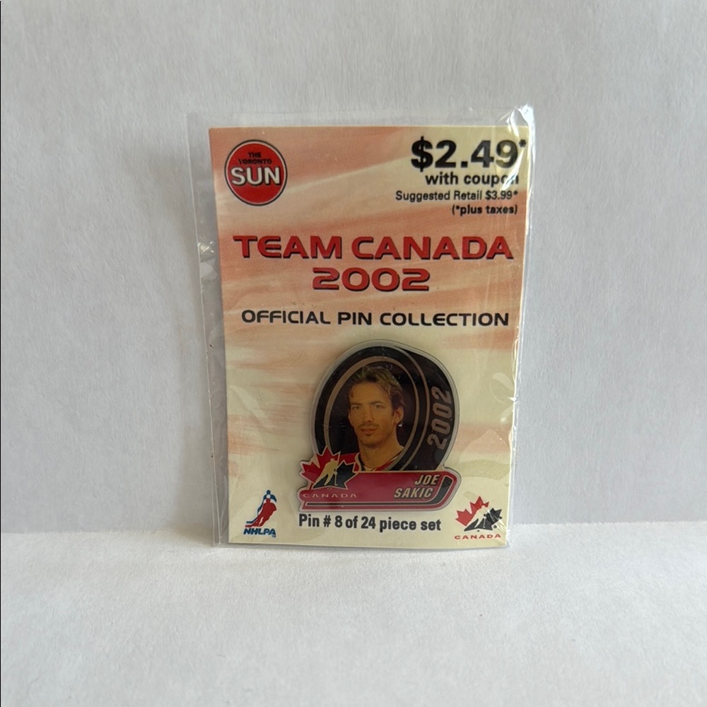 Joe Sakic 2002 Team Canada Official Collectors Pin / Pin #8